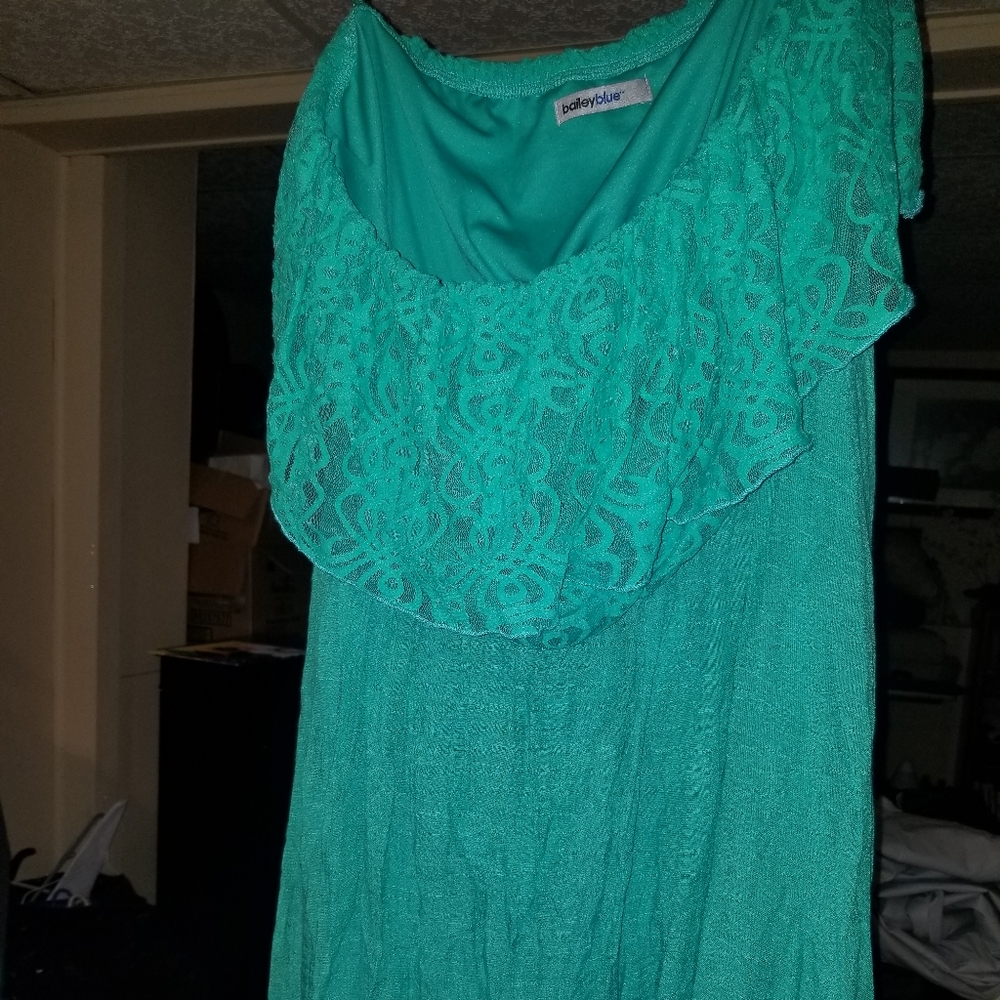 Above the knee strapless dress